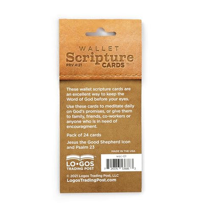 Logos Trading Post Psalm 23 Wallet Scripture Cards, Pack of 24 - color: Catholic