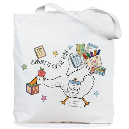 Chicimln Teacher Appreciation Gifts Tote Bag, Kindergarten Preschool Teacher Gifts Canvas Tote Bags - color: Teacher Gift 15