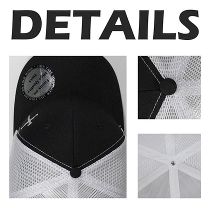 Christian Hats for Men Women,Jesus 3 Nail Cross Hat Christian Religious Gifts for Birthday/Christmas,Black and Silver - color: 04.black-white