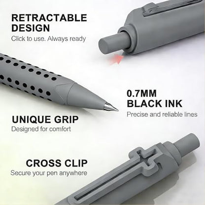 6 Pack Bible Journaling Gel Pens, 0.7mm Black Ink Retractable - color: Morandi-Black Ink