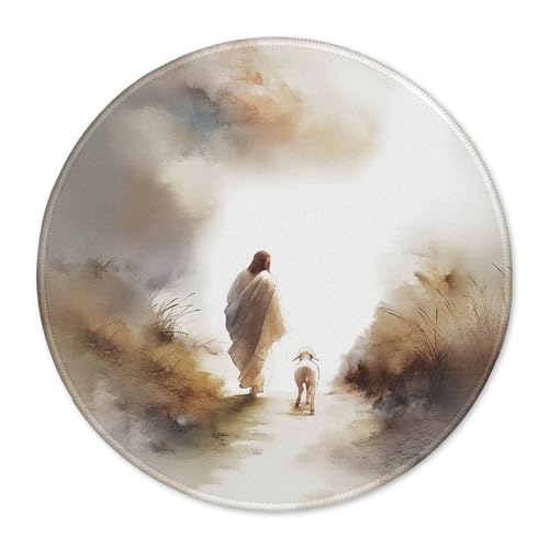 Christian Jesus Leaves The 99 Sheep Mouse Pad, Christian Jesus Gifts Mouse Pads Mousepad for Desk Office Computers Laptop, Religious Office Supplies Desk Accessories, 7.9x7.9 Inch - color: Cute Sloth 26A