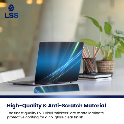 LSS 15 15.6 Inches Laptop Notebook Skin Sticker with 2 Wrist Pads - Reusable Cover Protector Vinyl Sticker Cover Decal Fits 13" - 16" HP Asus Acer Samsung - Abstract - color: Abstract, size: 13" - 16"