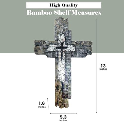 Taprion Modern Rustic Wall Cross Christian Cross Wall Decor