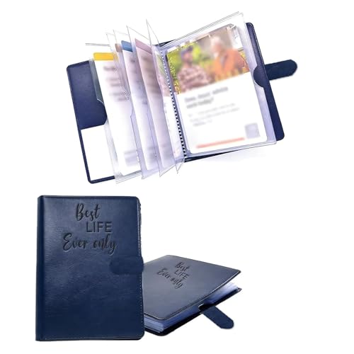 JW Ministry Organizer Leather Tract Holder Jehovah Witness Field Service Supplies JW Tract Holders for Ministry Pioneer Gift JW Gifts Ministry Folder Organizer (Navy Blue, MINI) - color: Navy Blue, size: MINI
