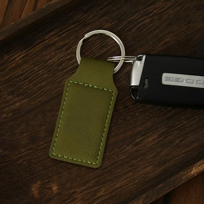 LaserGram Rectangle Keychain, Bible Verse John 3-16, Personalized Engraving Included - color: Camo Green