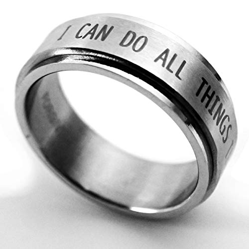 Philippians 4:13 I Can Do All Things Through Christ Spinner Ring