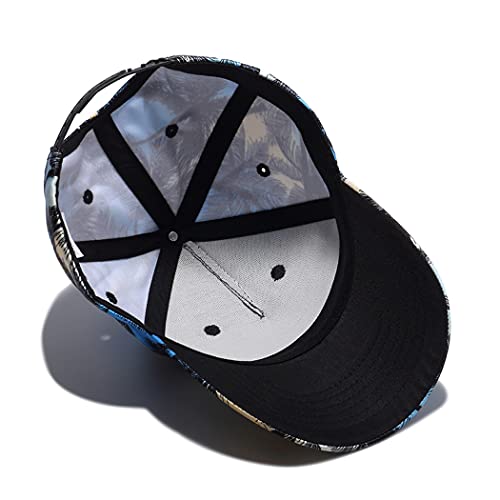Quanhaigou Baseball Cap Dad Hat Adjustable Fashion Hats for Men Women Polo Trucker Unisex Style Headwear - color: Blue Tree