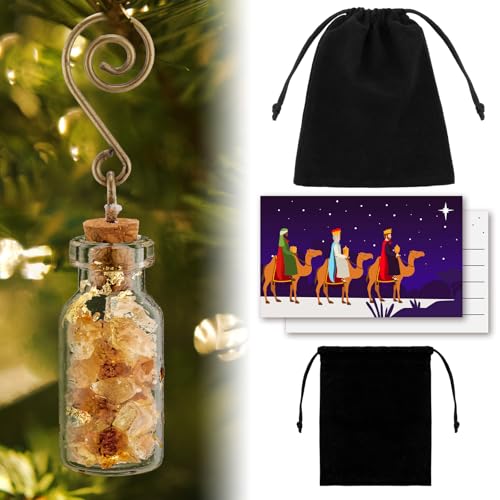Zhanmai 1 Set Christmas Gold Frankincense and Myrrh Gifts Nativity
