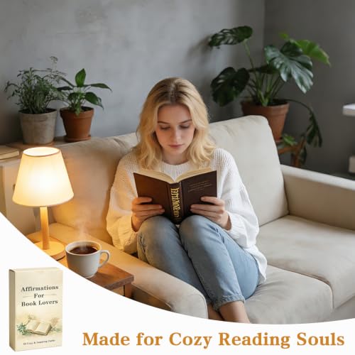 Lapsia 55 Bookish Affirmation Cards, Daily Inspiration for Book Lovers - color: Book Lovers