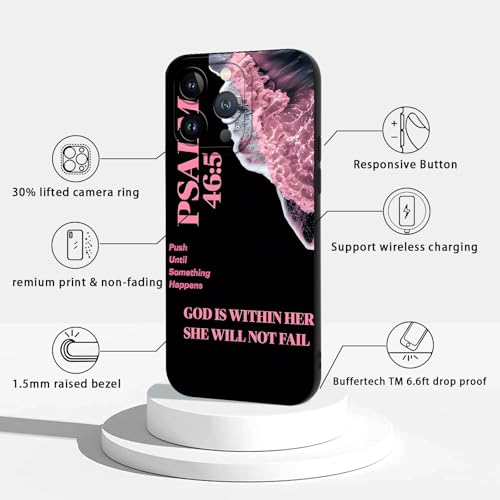 2 Pack Bible Verse Phone Case for iPhone 13 Pro 6.1", Jesus Famous Quotes Lily Pattern Aesthetic Design Cases Soft Silicone TPU Slim Shockproof Protective Bumper Phone Cover for Women Children - color: Lily, size: for iPhone 13 Pro