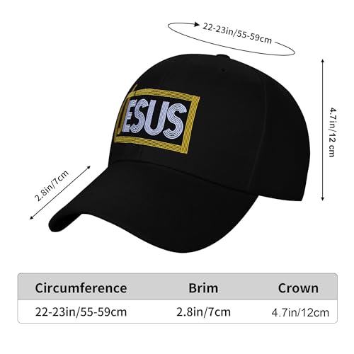 Embroidered Baseball Cap for Women Men Adjustable Baseball Hat Black Baseball Cap Trucker Hat - color: Cross Christian
