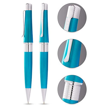 Cross Beverly Refillable Ballpoint Pen, Medium Ballpen, Includes Premium Gift Box - Translucent Teal Lacquer - color: Translucent Teal Lacquer, style: Ballpoint Pen
