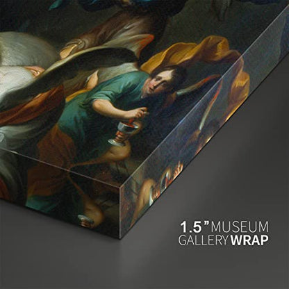 Canvas Print Wall Art - Christ Consoled by The Angels by Juan Patricio Morlete Ruiz - 18x12 inches - color: Christ Consoled By the Angels, size: 18"L x 12"W