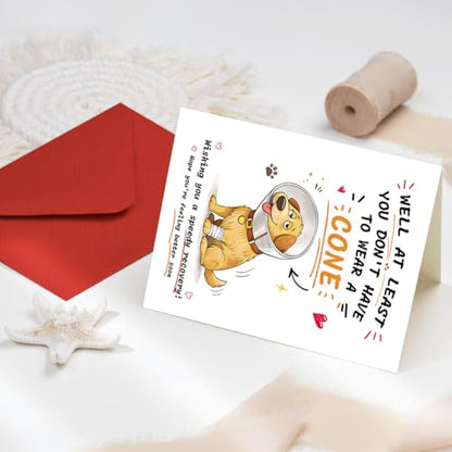 Funny Get Well Card, Get Well Soon Recovery Card - color: BK-054