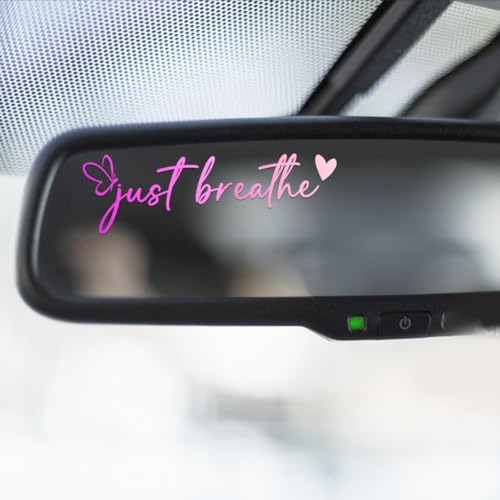 Just Breathe Self Love Car Sticker, Motivational Decal - color: Just Breathe