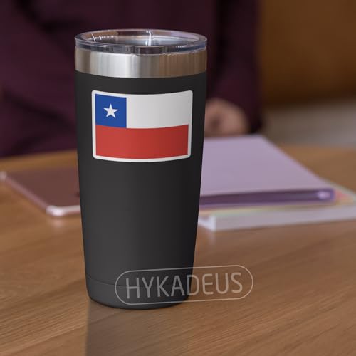 (3Pcs) Chile Flag Sticker – Chilean Stickers National Flags, 3" x 1.8" - color: Chile