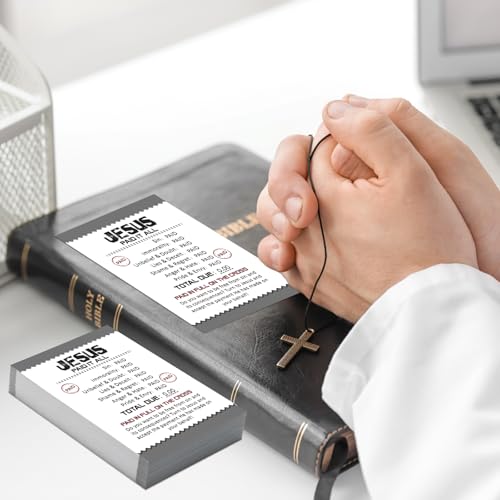 200 Pcs Gospel Tracts Salvation Cards KJV,Jesus Paid It All - style: Jesus Paid It All