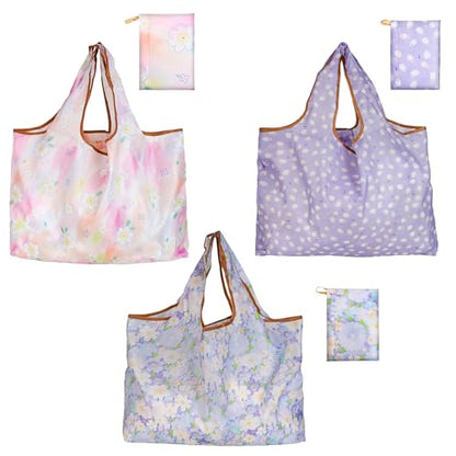 Large Foldable Grocery Bag Set of 3 Reusable Shopping Bags