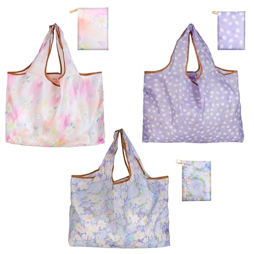 Large Foldable Grocery Bag Set of 3 Reusable Shopping Bags