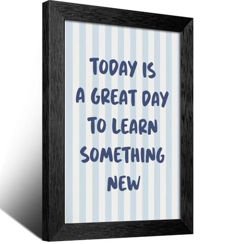 Learn Something Canvas Wall Art Brush Poster 12x16in Black Framed Flat - color: style 010, size: 12"L x 16"W
