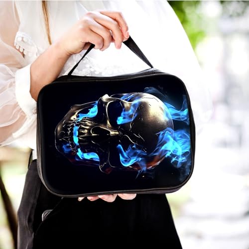 Bible Cover for Women Kids, Bible Carrying Case Church Bag Bible Protective with Zippered Back Pocket, Gift for Adults Lady Women Men, Fire Skull - color: Fire Skull