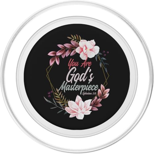 You are God's Masterpiece Ephesians 2:10 Prayer Bible Verse PopSockets PopGrip for MagSafe - style: Magnetic PopGrip