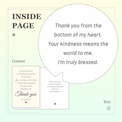 Thank You Cards for Coworkers Teacher Friend Appreciation Thank You Gifts - color: DXI#042