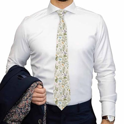 funny Ties for Men Business Novelty Men's Neckties for Festival Holiday Party Valentine's Day Wedding Christmas - color: Herbs Wild Floral
