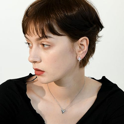 14K Gold Huggie Earrings for Women Silver Huggie Hoop Earrings Cubic Zirconia Huggie Earrings Stud Earrings Lightweight Dainty Hypoallergenic Earrings Jewelry Gifts - color: Silver Cross CZ Huggie Earrings