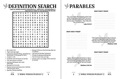 Bible Power Puzzles: 500 Scripture-Inspired Games―Learn the Word of God Through the Power of Puzzles! (Large Print)