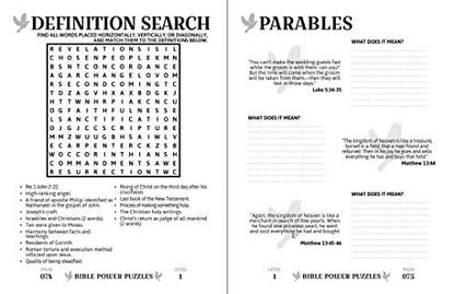 Bible Power Puzzles: 500 Scripture-Inspired Games―Learn the Word of God Through the Power of Puzzles! (Large Print)