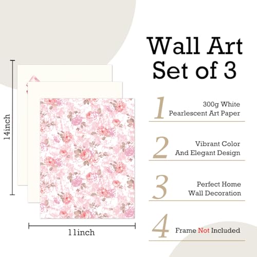 Set of 3 Poster Bible Verse Wall Art,Love Like Jesus Christian Wall Decor - color: Love Like Jesus(Pink)