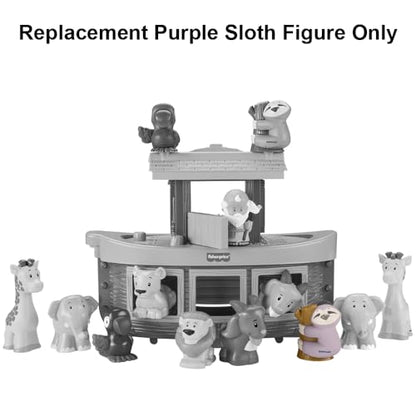 Fisher-Price Replacement Part Little People Bible Story Noah's Ark Playset HNG03 - Replacement Purple Sloth Figure
