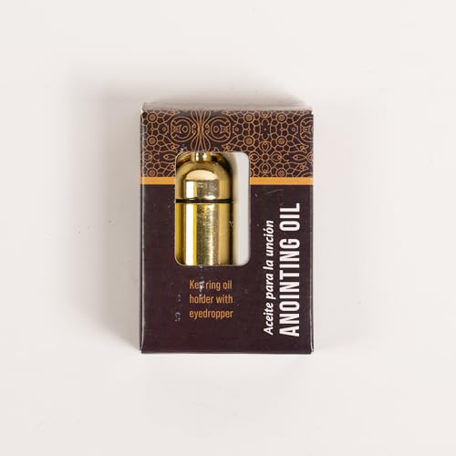 Broadman Anointing Oil Holder, Key Ring and Eyedropper - Brass
