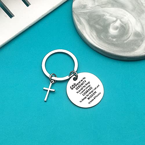Xiahuyu Christian Keychain - Bible Verse Baptism & Communion Gift - Inspirational Religious Gifts for Women & Men - color: Christian-5