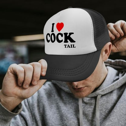Black Trucker Hat with Funny Saying, Funny Hat for Men & Women - color: Allblack-4