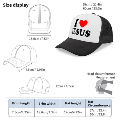 Y'Alls Need Jesus Hats Funny Cap for Grandma - color: I Love Jesusallblack15