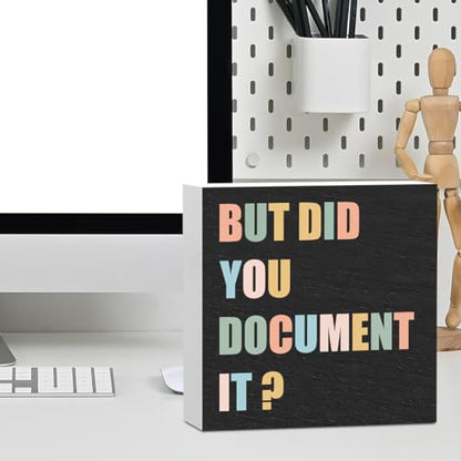 Funny Office Supplies Rustic Country Desk Decor White Wooden Box Sign - color: White0401