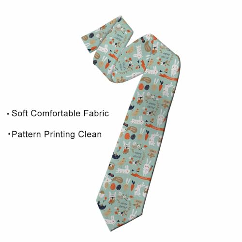 Black Dots Men's Neckties Retro Classic Circle Geometry Men's Tie for Mens Teens Business Work Casual Wedding Party - color: Easter