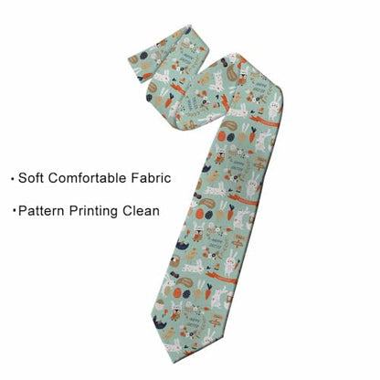 Black Dots Men's Neckties Retro Classic Circle Geometry Men's Tie for Mens Teens Business Work Casual Wedding Party - color: Easter