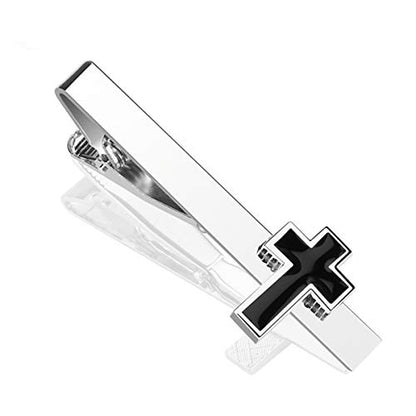 Tie Clips for Men, Mens Tie Clip Silver, Mens Tie Bars, Clip on Tie for Men - color: Silver Tie Clip A