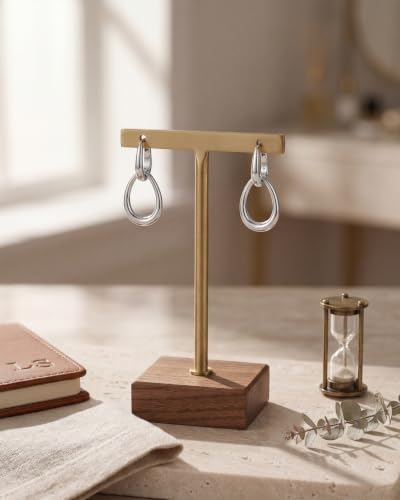 MUMREUES 14K Gold Earrings for Women Trendy Double Hoop Dangle Earrings - color: Sage & Silver