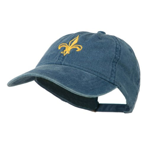 Fleur de lis Embroidered Cap - color: Navy