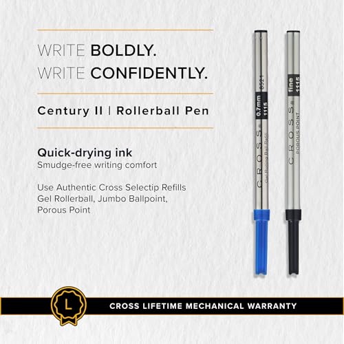 Cross Century II Medalist Rollerball Pen, Medium Point, Black Ink - color: Medalist