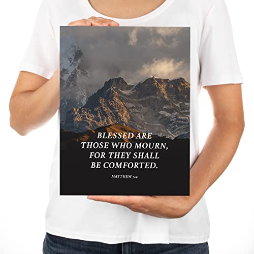 Andaz Press Jumbo Sympathy Card with Envelope, Sorry For Your Loss Card, Blessed Are Those Who Mourn, Premium Condolences Card with Big Blank Space to Send to Friends, Family, 8.5" x 11", 1-Pack - color: Blessed Are Those Who Mourn