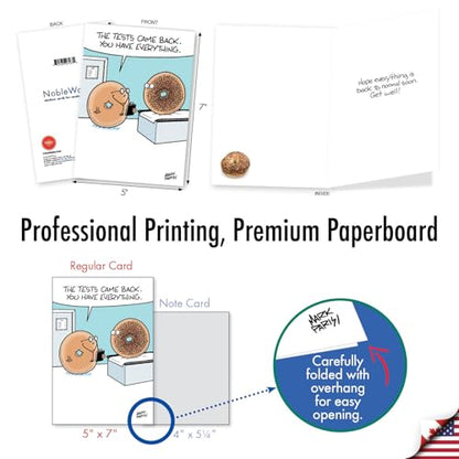 NobleWorks - Funny Get Well Paper Card with 5 x 7 Inch Envelope (1 Card) Everything Bagel C2440GWG - style: Everything Bagel