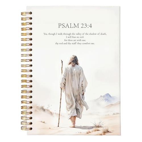 Bible Notebook for Note Taking,Psalm 23:4 Christian Notebook - color: Psalm 23:4