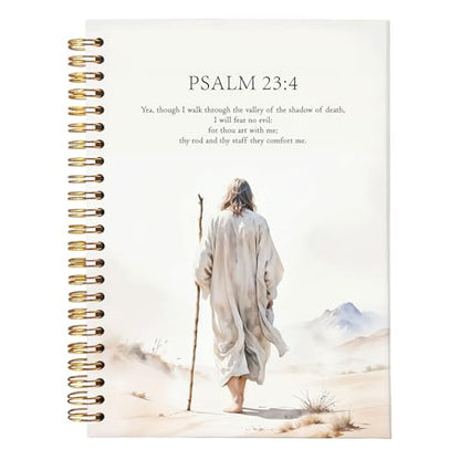 Bible Notebook for Note Taking,Psalm 23:4 Christian Notebook - color: Psalm 23:4