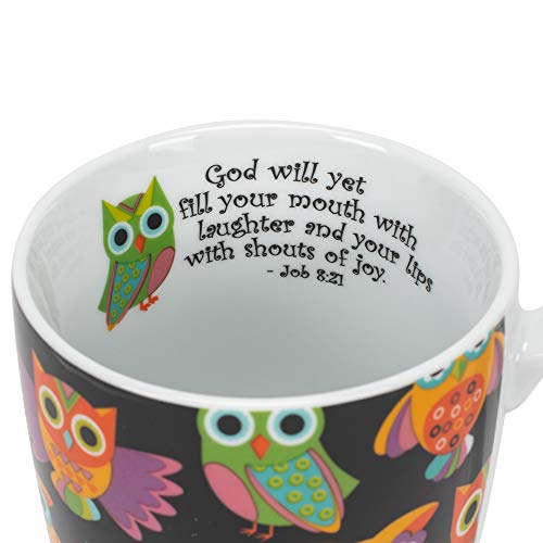 Divinity Boutique 20607 Boxed Mugs, Owl Pattern, 12 ounce - color: Owl Pattern