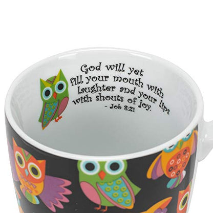 Divinity Boutique 20607 Boxed Mugs, Owl Pattern, 12 ounce - color: Owl Pattern
